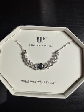 Silver-Tone Mystic Opal & Cubic Zirconia Necklace - Designed in the USA